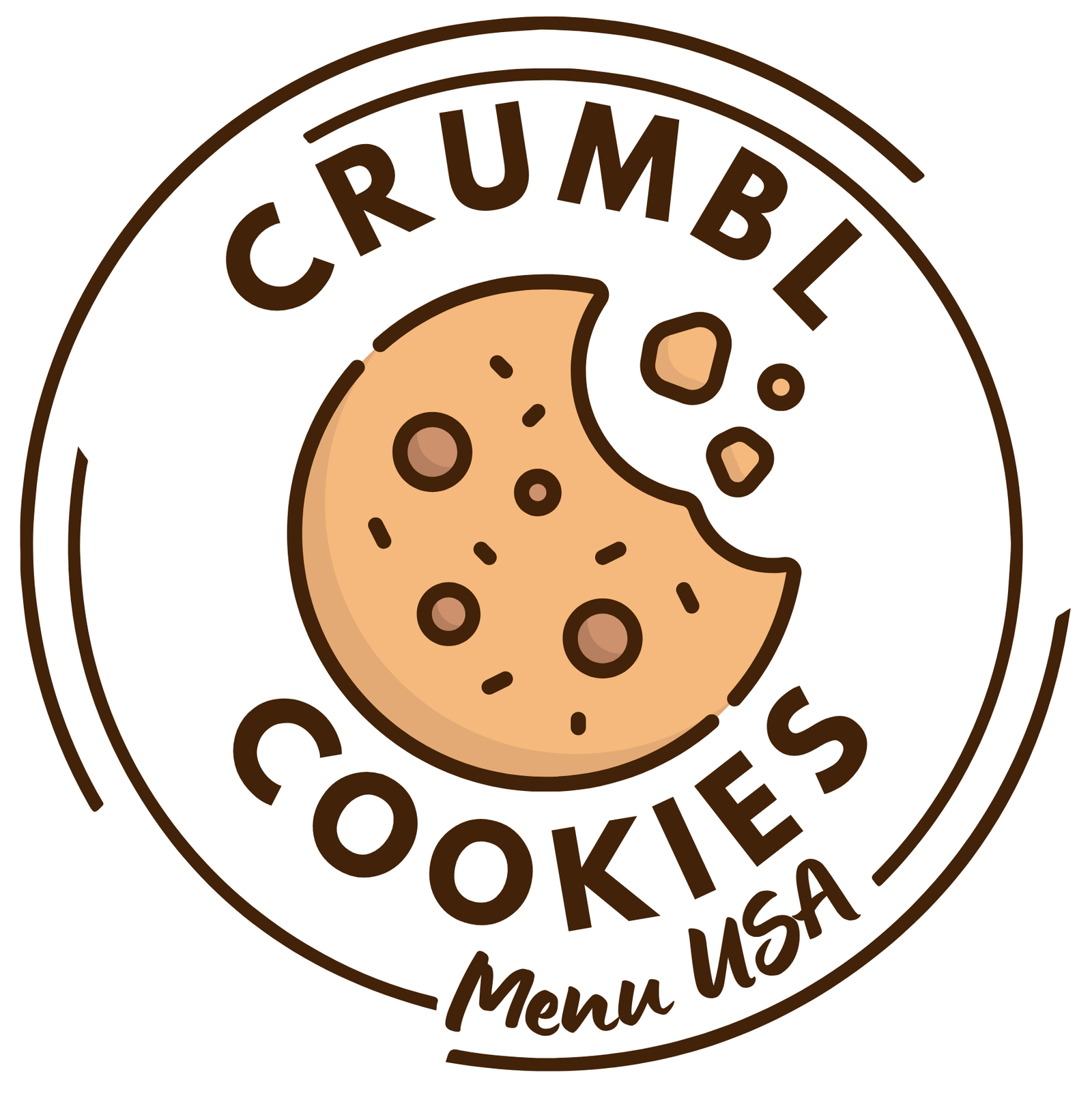 Brown Cute Cookies Logo